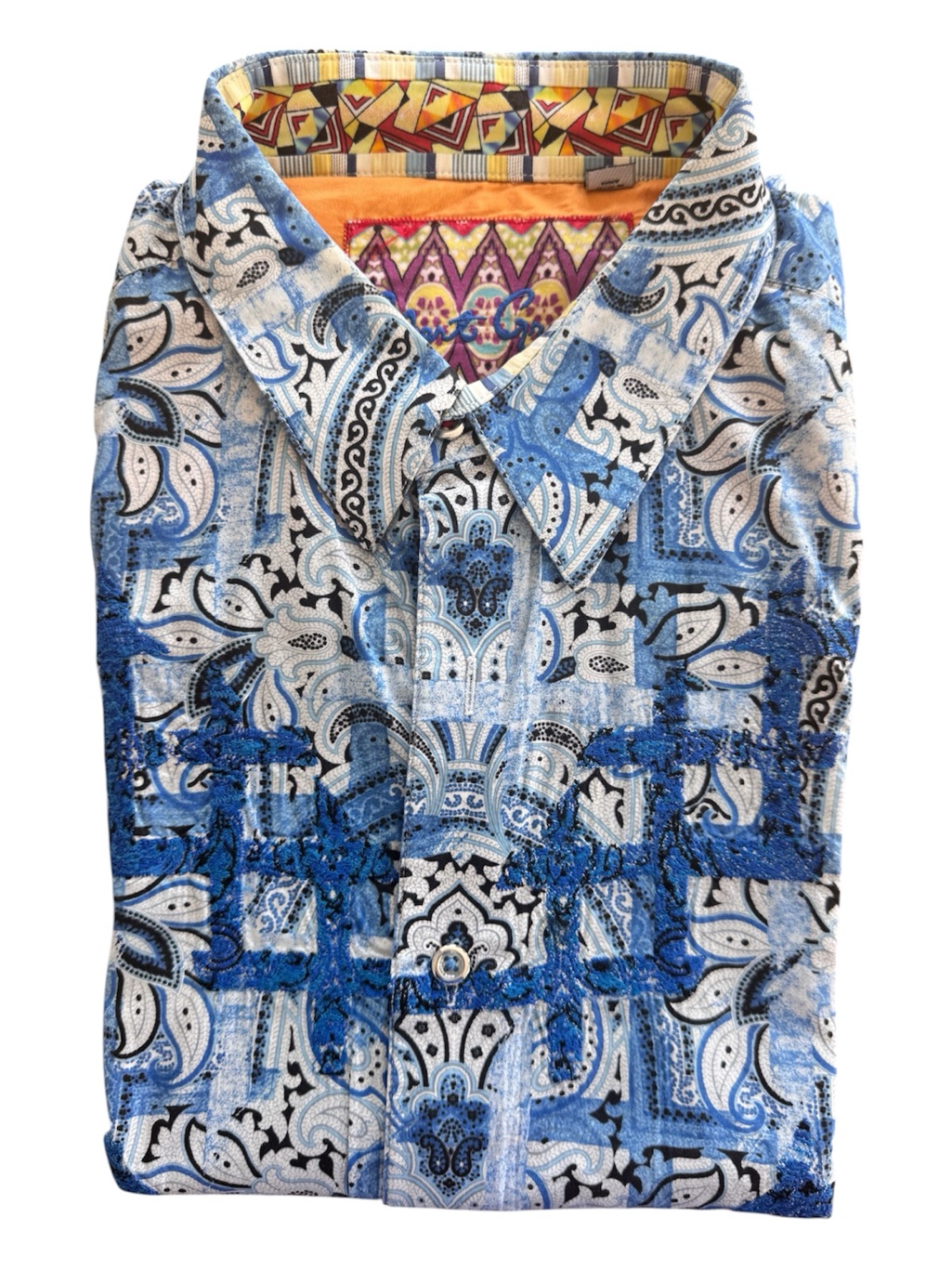 Robert Graham Blue Paisley Pattern Button-Up Shirt